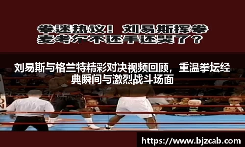 刘易斯与格兰特精彩对决视频回顾，重温拳坛经典瞬间与激烈战斗场面